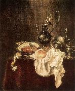 HEDA, Willem Claesz. Ham and Silverware wsfg Germany oil painting reproduction